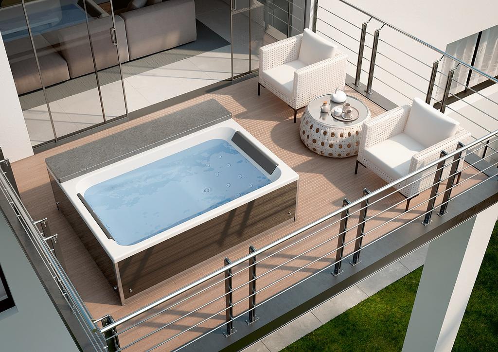 Whirlpoool op het terras - magic spa van kinedo