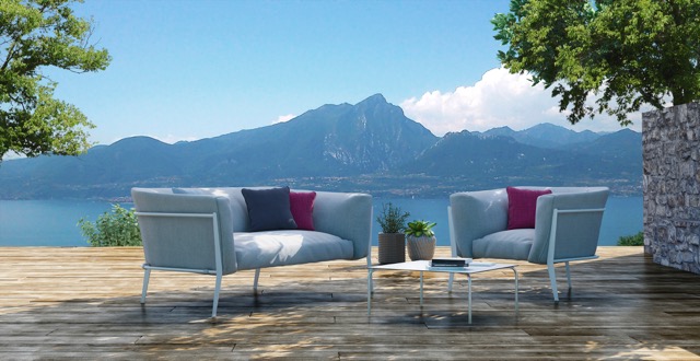 Outdoor sofa - design tuinbank Clea van Coro Italia voor terras, tuin en balkon. Via Paardekoper Hulst Terrace Design bij Het Arsenaal #tuin #terras #terrasbank #tuinbank